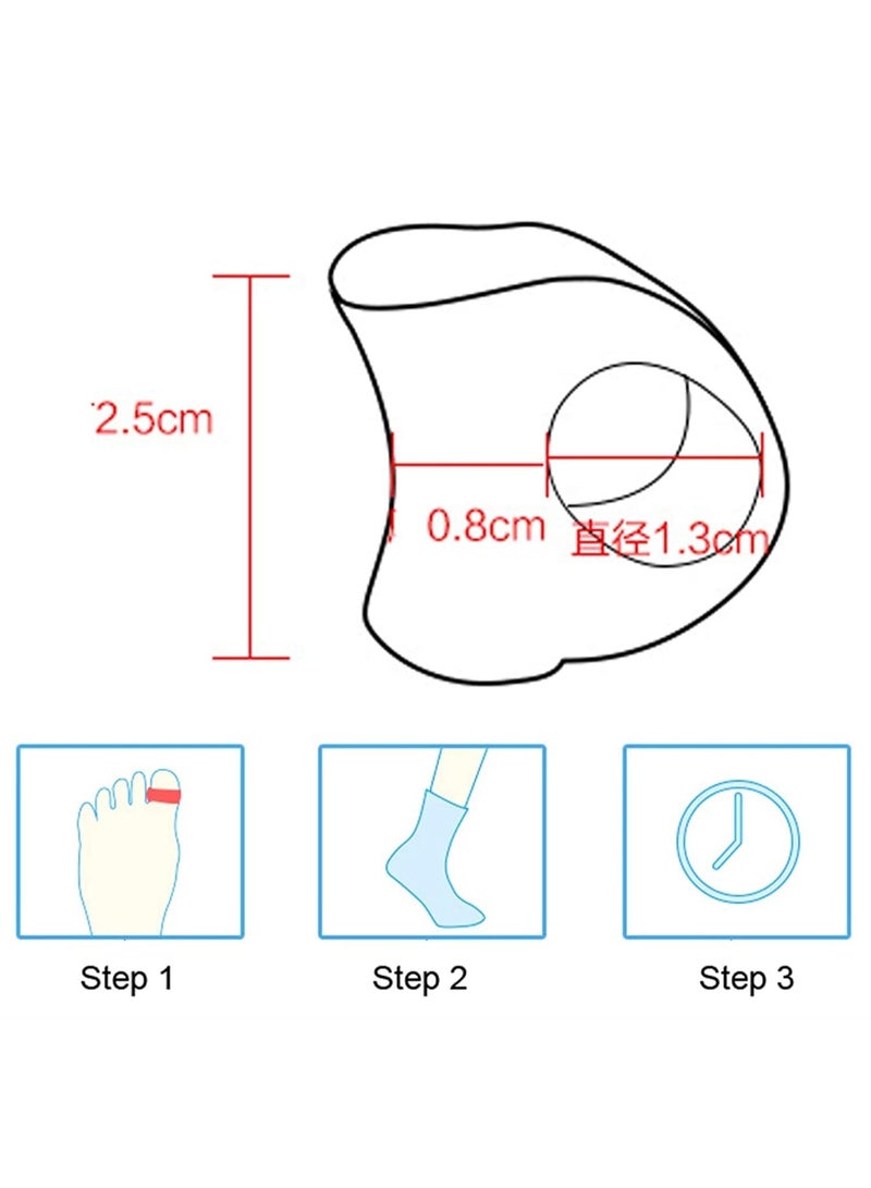 4 Pcs Bunion Splint Pad Guard & Toe Spacers – Movable Toe Straightener, Hallux Valgus Corrector with Arch Support for Men & Women - Image 2