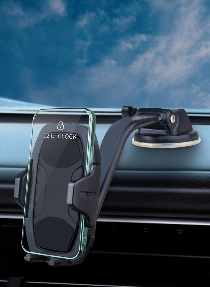 DUNISO 360 Degree Rotating Universal Cell Phone Mount Holder for Car Easy One Touch - Image 2