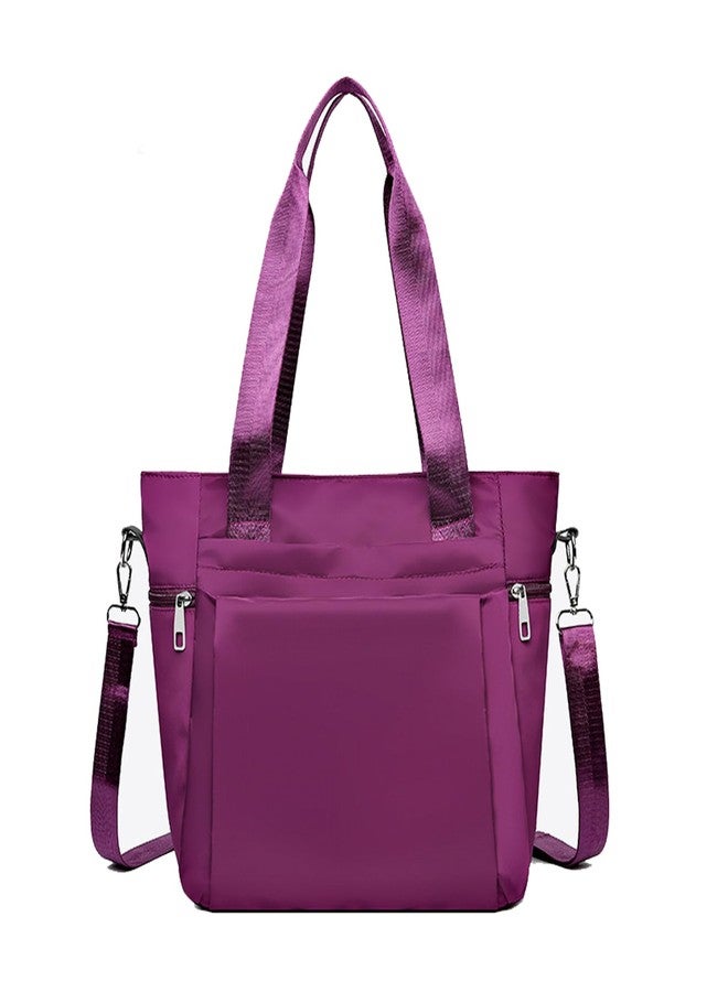 WITERY Tote Bag for Women with Zipper Lightweight Nylon Crossbody Shoulder Bag with Shoulder Strap & Compartments Large Hobo Top Handle Handbag for Travel Work Nurse Gym Daily Use - Image 1