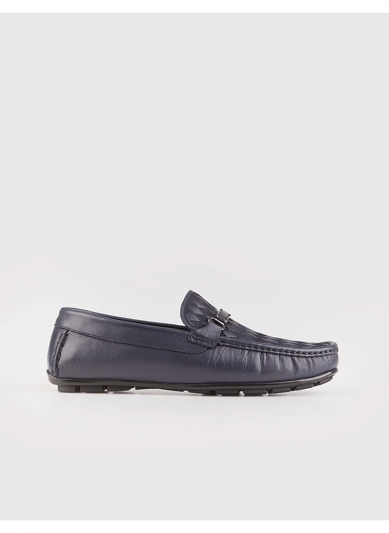 كاباني Genuine Leather Navy Blue Men's Loafer