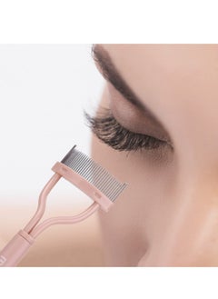 KHAJUL 4-Piece Eyelash Applicator Tool Set, False Eyelash Curler Applicator, Portable Eyelash Curler Eyelash Separating Tool Mascara Comb  - Image 3