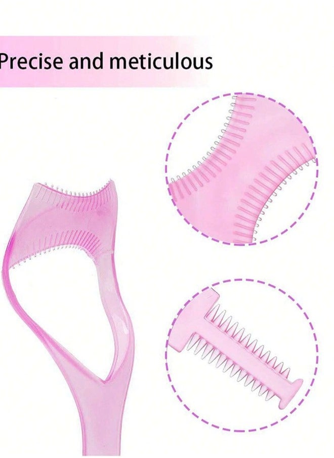 KHAJUL - 4-Piece Eyelash Applicator Tool Set, False Eyelash Curler Applicator, Portable Eyelash Curler Eyelash Separating Tool Mascara Comb - Image 1