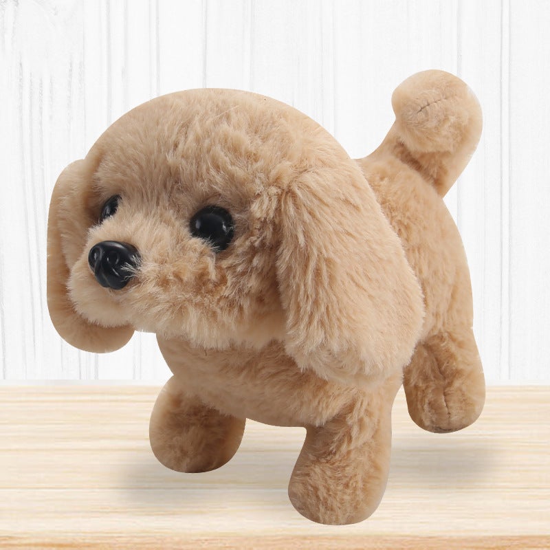 Electric plush dog will walk and call simulation robot dog Electric rabbit pet puppy baby child baby toy Goldenhair