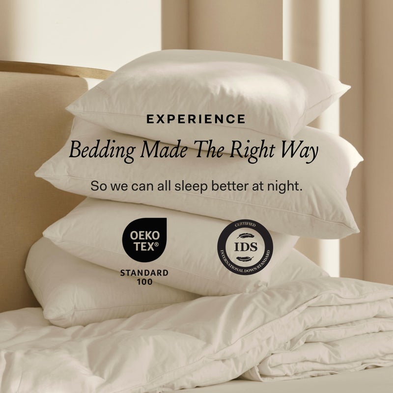 BOLL & BRANCH Down Chamber Pillow - Soft, Standard - Naturally Cooling Shell - Premium Comfort, Superior Support - Cruelty-Free IDS Certified Down - Image 3