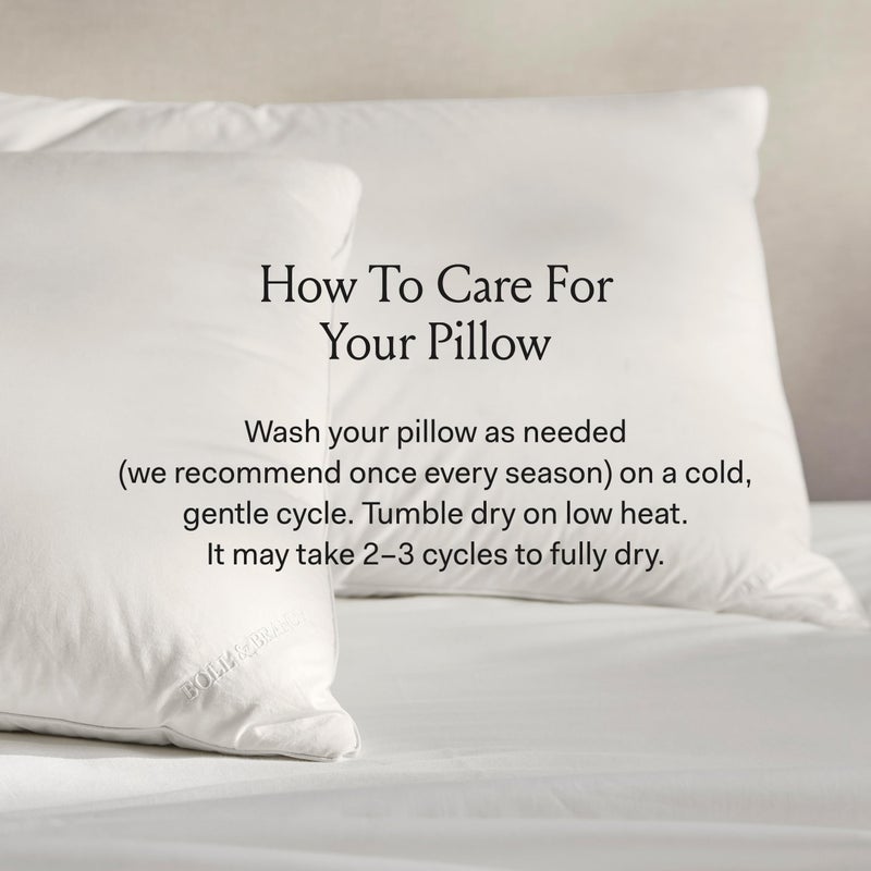 BOLL & BRANCH Down Chamber Pillow - Soft, Standard - Naturally Cooling Shell - Premium Comfort, Superior Support - Cruelty-Free IDS Certified Down - Image 4