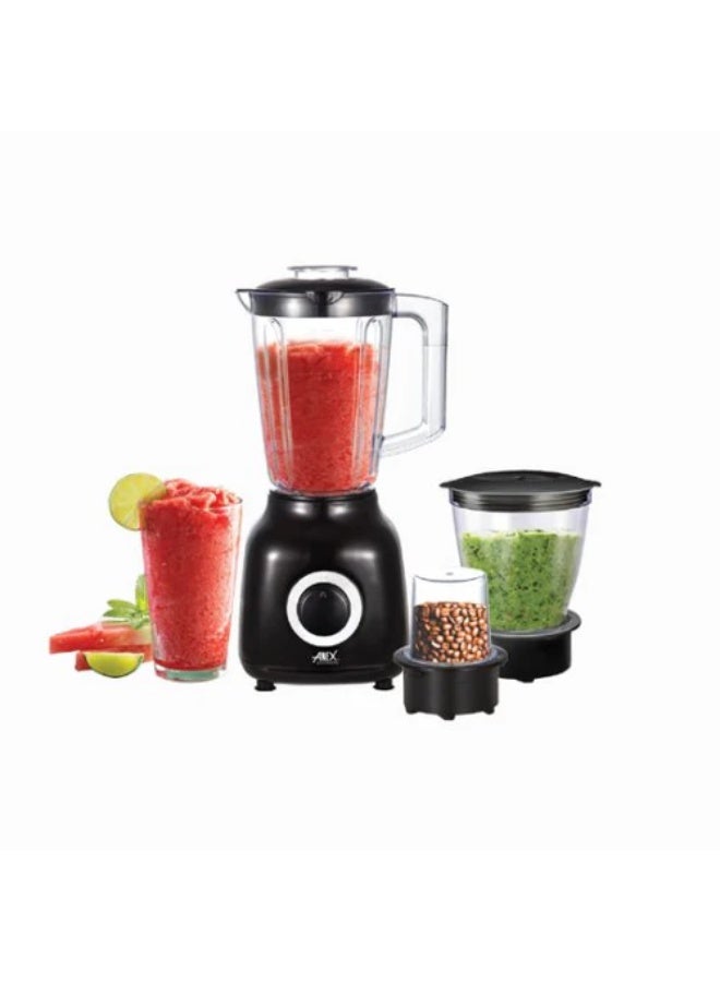 MUNTAQI 3 in 1 Kitchen Blender & Grinder – Electric Juicer, Mixer, and Dry Mill Machine | Powerful Motor, Multi-Speed Control, Stainless Steel Blades, Compact Food Processor for Smoothies, Spices & Chutneys