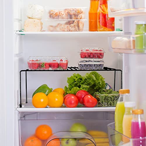 Tomorotec Expandable Shelf Organizer for Kitchen Countertop, Metal Cabinet Pantry Shelf, Spice Rack Organizer, Space Saving Non Slip Rustproof, Black - Image 4