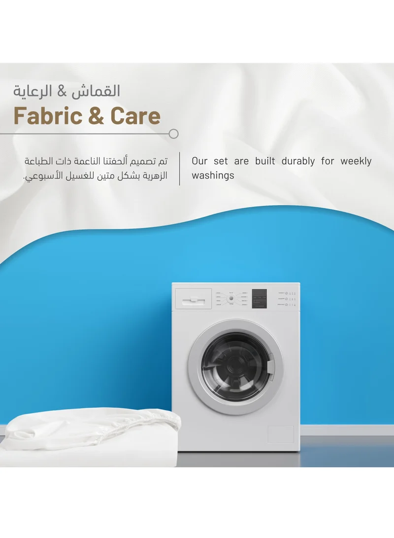 Donetella SUPER KING (200x200cm) Bedding Fitted Sheet 3-Pcs Super King Size Solid Bed Sheet Set Fits(200x200CM) With Pillowcases And 35 CM Extra Deep Brushed Microfiber Bed Sheet,Ansonia  | Best Price UAE