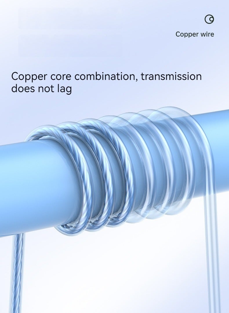 In-ear wired headphones 3.5mm round port wire controlled subwoofer headphones (blue) - Image 4