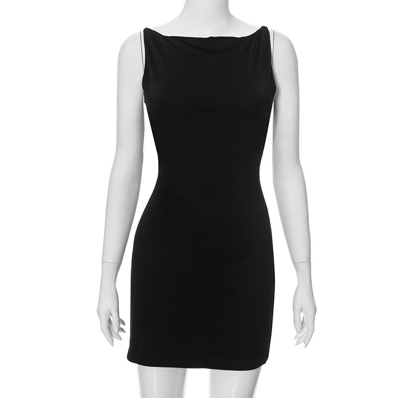 Elegant Solid Color Sleeveless Bodycon Mini Dress for Women Summer - Image 4