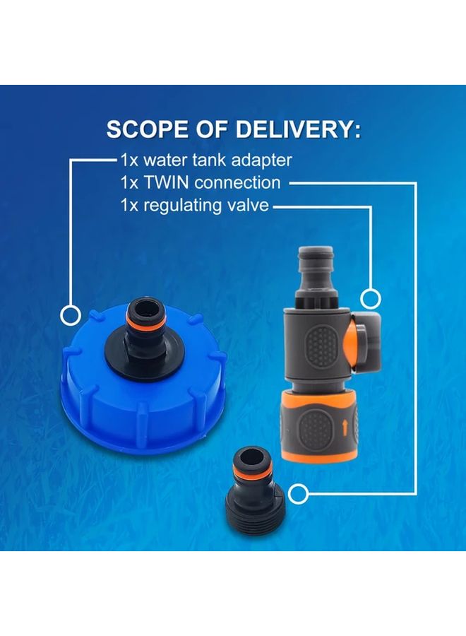 1 Set RV Water Connection Adapter Quick Couple Black Orange Freshwater Tank Filler - Image 5