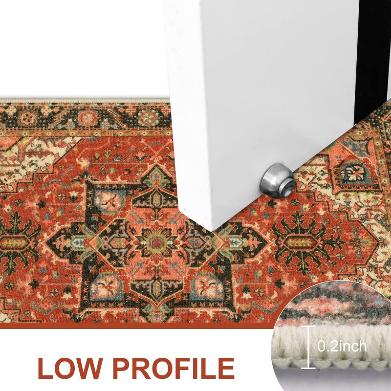 Collive حصيرة الباب الداخلي الكلاهي رجعية لا يمسك بمسحة قابلة للغسل بسرعة سجادة باب أمامية منخفضة الولادة داخل سجادة المدخل للمدخل - 32 "" x48 " - Image 5