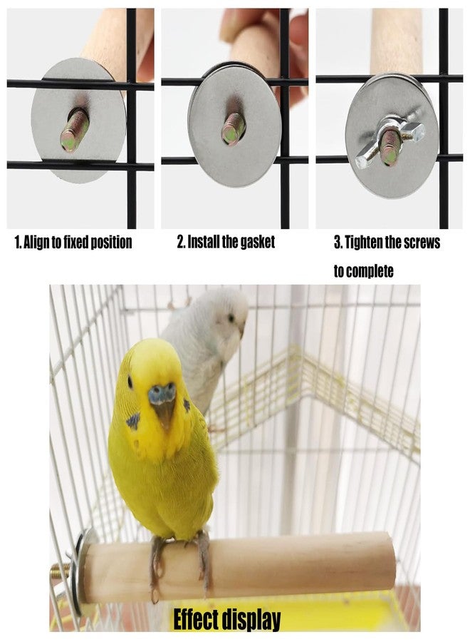 Allazone 5 PCS Natural Bird Chewing Toys & Perches for Small Lovebirds, Budgies, Cockatiels - Wooden, Rattan, Vine, Beige - Image 5