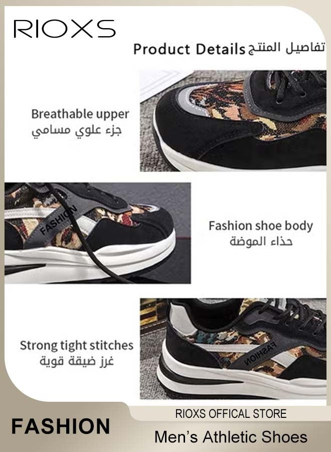 RIOXS Men's Low-Top Sneaker, Fashion Casual Athletic Shoes, Comfort Breathable Sports Shoes For Men, Anti-Slip Fitness Shoes, Classic Trendy Outdoor Trainning Shoes For Running Jogging Walking Hiking Travel  - Image 5