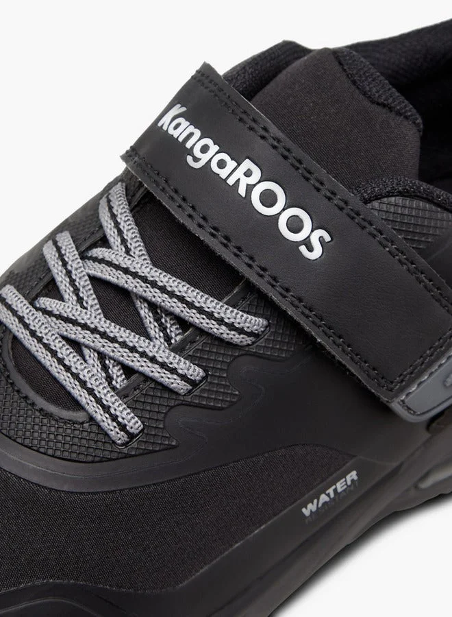 kangaROOS BLACK Boys' Panelled Sports Shoes with Hook and Loop Closure for Men | Best Price UAE