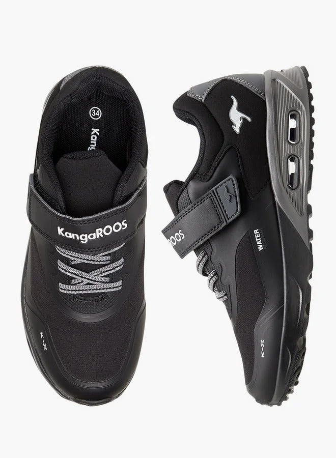 kangaROOS BLACK Boys' Panelled Sports Shoes with Hook and Loop Closure for Men | Best Price UAE