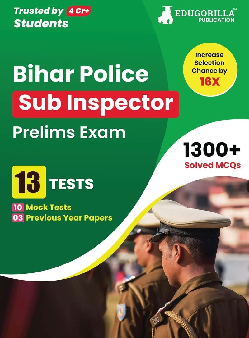 Bihar Police Sub Inspector Prelims Exam Book 2024 (English Edition) - 10 Full Length Mock Tests and 3 Previous Year Papers (1300 Solved Questions) with Free Access to Online Tests  - Image 1