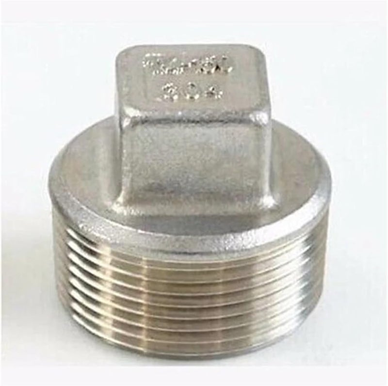 304 Stainless Steel BSP Male Threaded Pipe Fitting With Countersunk Square Head 1 Inch - Image 1