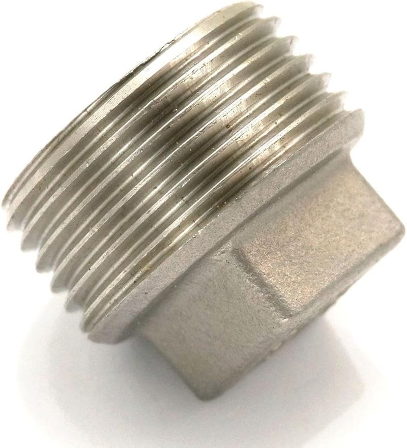 304 Stainless Steel BSP Male Threaded Pipe Fitting With Countersunk Square Head 1 Inch - Image 4