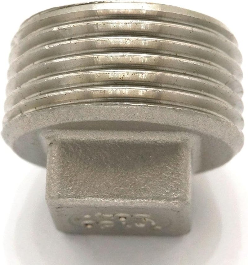 304 Stainless Steel BSP Male Threaded Pipe Fitting With Countersunk Square Head 1 Inch - Image 3