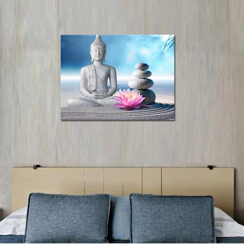 Visual Art Decor Peaceful Buddha Canvas Wall Art - Image 4