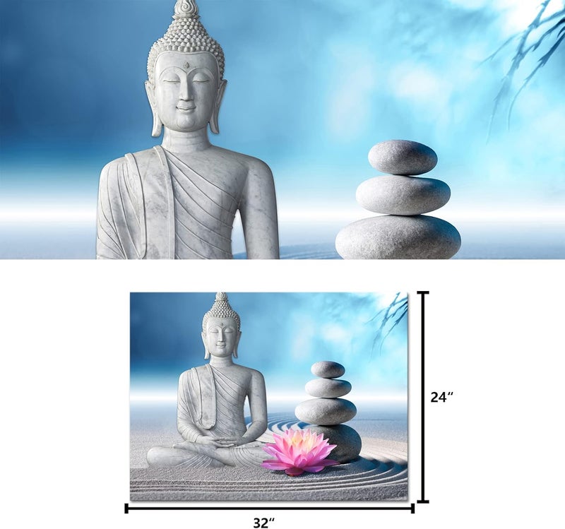 Visual Art Decor Peaceful Buddha Canvas Wall Art - Image 5