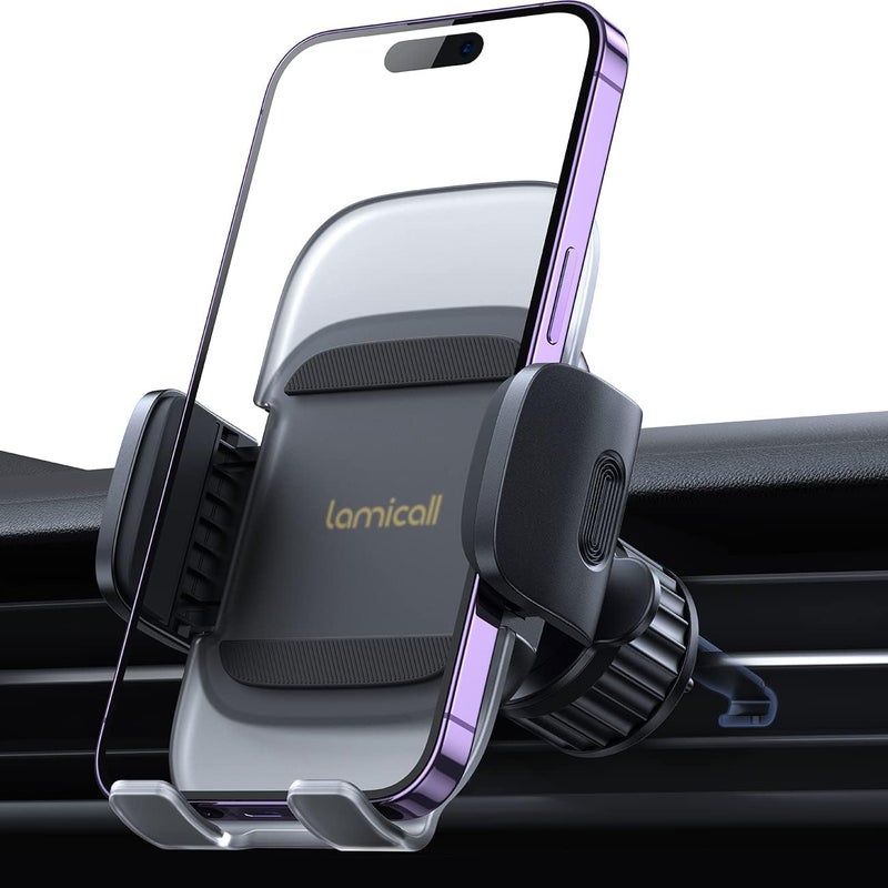 Lamicall Car Air Vent Phone Holder – Quick Release, 360° Rotation for 4-7 Inch Smartphones - Image 1