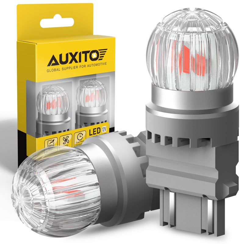 AUXITO 3157 LED Bulbs Red Brake Light 400 Brighter 11 Size 3156 3056 3057 3457 4057 4157 Lights for Tail Light Brake Lights Side Marker Parking Light Pack of 2