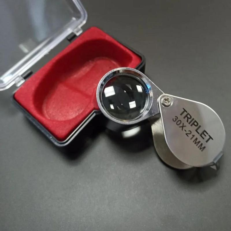 30X Loupe 21Mm Magnifier - Backlight Function Plastic Metal Frame Portable Illuminated Magnifying Glass With Storage Case For Optical Tool Use - Image 5