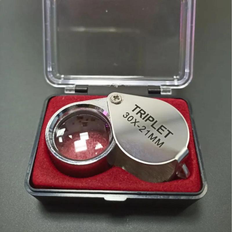 30X Loupe 21Mm Magnifier - Backlight Function Plastic Metal Frame Portable Illuminated Magnifying Glass With Storage Case For Optical Tool Use - Image 2