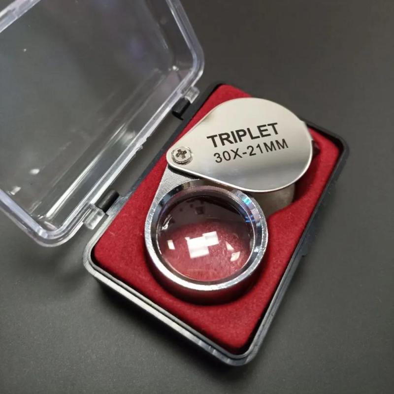 30X Loupe 21Mm Magnifier - Backlight Function Plastic Metal Frame Portable Illuminated Magnifying Glass With Storage Case For Optical Tool Use - Image 1
