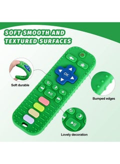 Fu Store 3 Pack Silicone Teething Toys For Infant Toddlers Remote Control Shape Teethers For Babies Chew Toys Relief Soothe Babies Gums Set Bpa Free Freezable Dishwasher And Refrigerator Safe  - Image 3