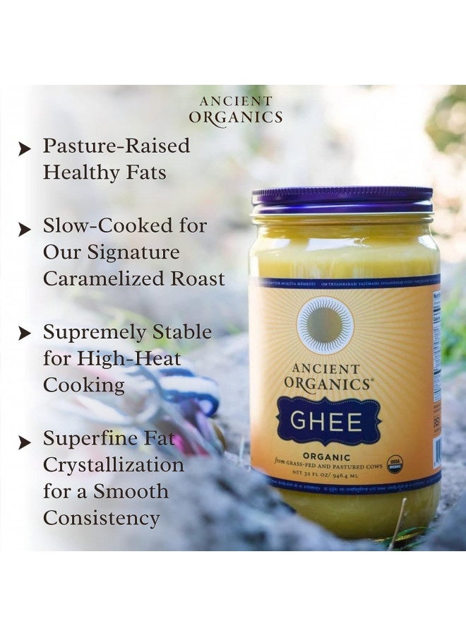 Ancient Organics Ghee, Organic Grass Fed Ghee Butter – Gluten Free Ghee, Clarified Butter, Vitamins And Omegas, Lactose Reduced, 100% Certified Organic, Kosher, Usda Certified – 32 Fl Oz (Pack Of 1)  - Image 4
