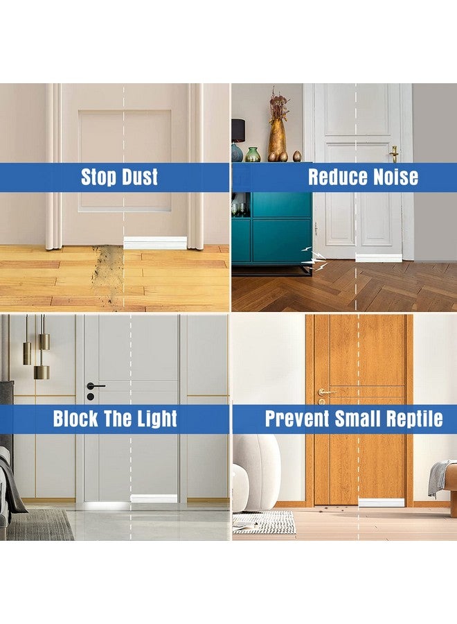 Suptikes Suptikes 2PACK Huge Gap Door Draft Stopper, 3.4" W Widened Door Sweep Seal Gap Up to 1.8" for Interior & Exterior Doors - Keeping Draft, Noise, Dust and Unwanted Animals Out,3.4" W x 39" L,White  - Image 3