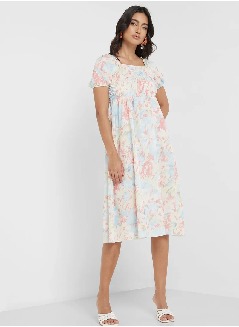 ELLA Round Neck Printed Dress