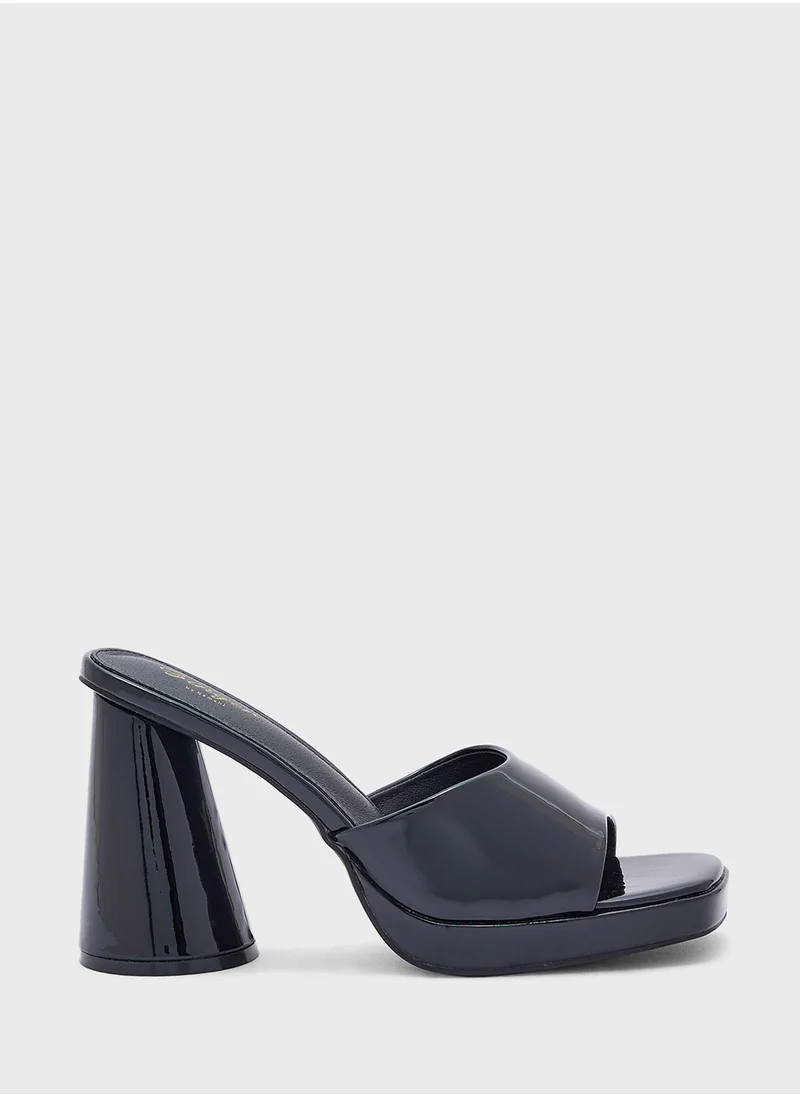 Ginger Platform Block Heel  Mule Sandal