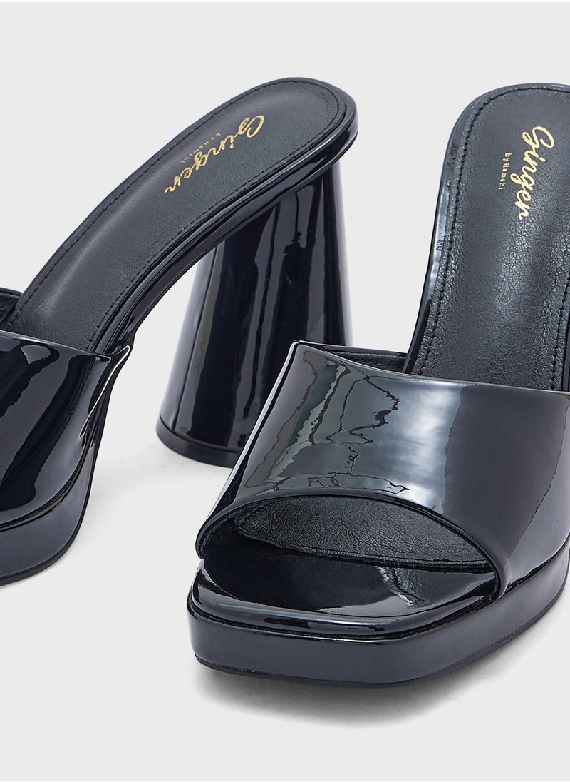Ginger Platform Block Heel  Mule Sandal  - Image 4
