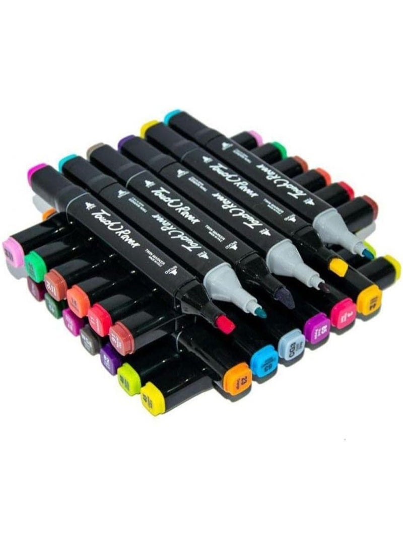 طقم ماركر تلوين 36 لون – أقلام رسم وتحديد متعددة الألوان مع علبة تخزين – مناسب للمدرسة والفن - Image 3