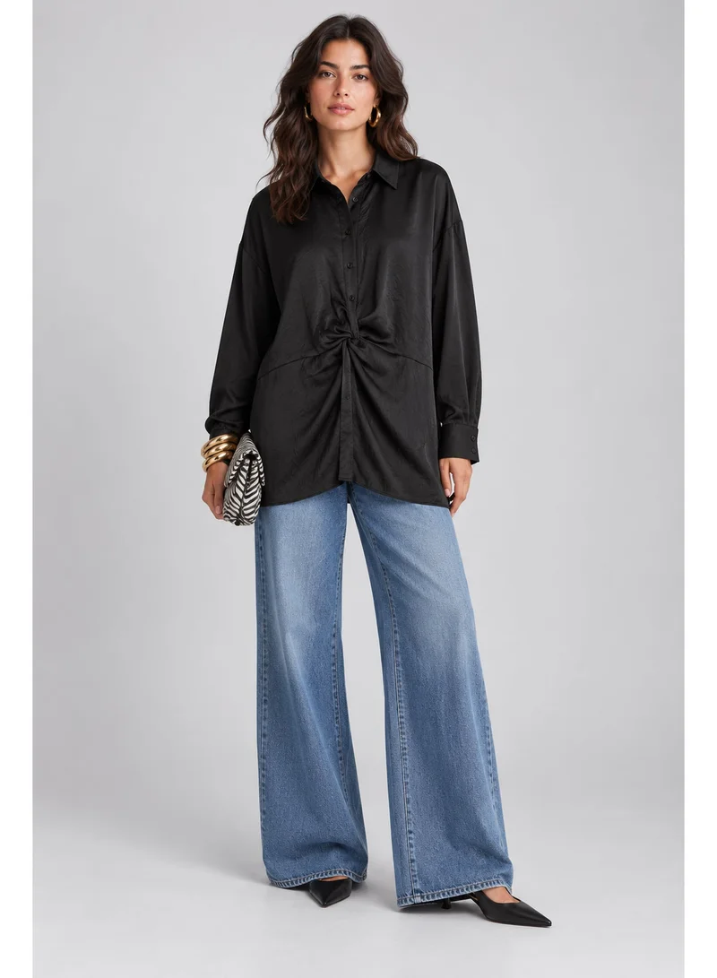 فيرو مودا VMAMAYA Long Sleeve Knot Detail Shirt Woven