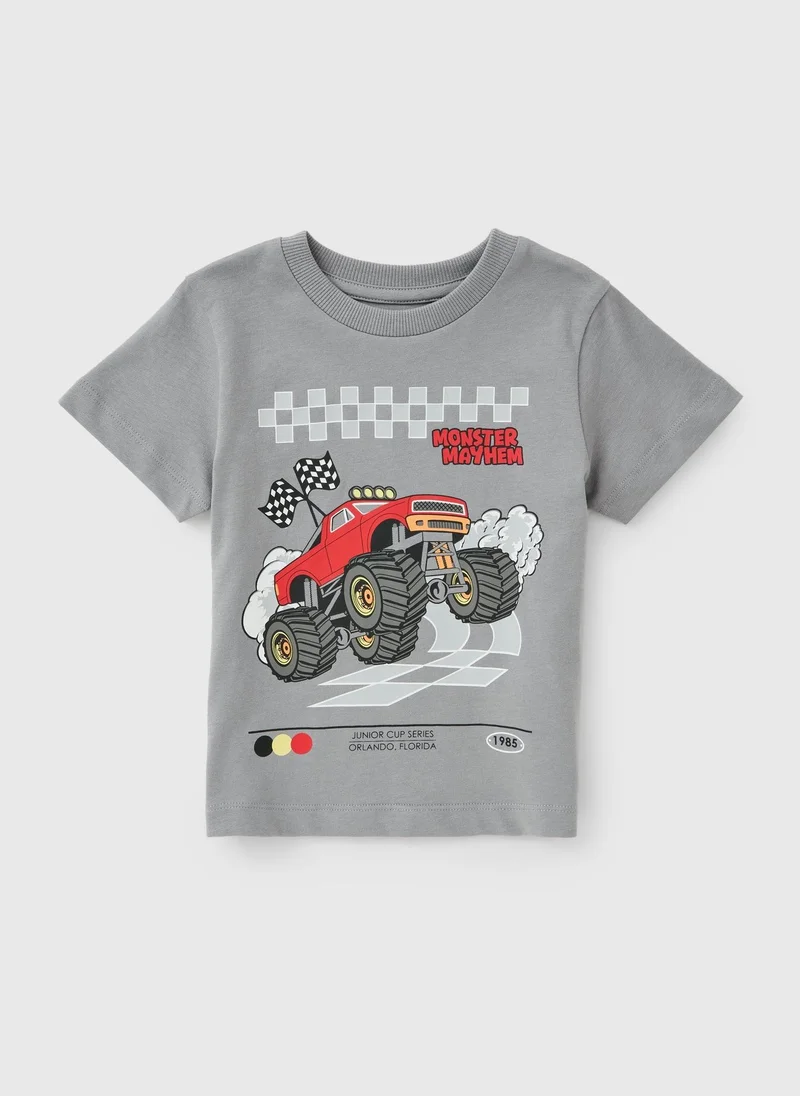 ماتلان Boys Grey Truck T-Shirt