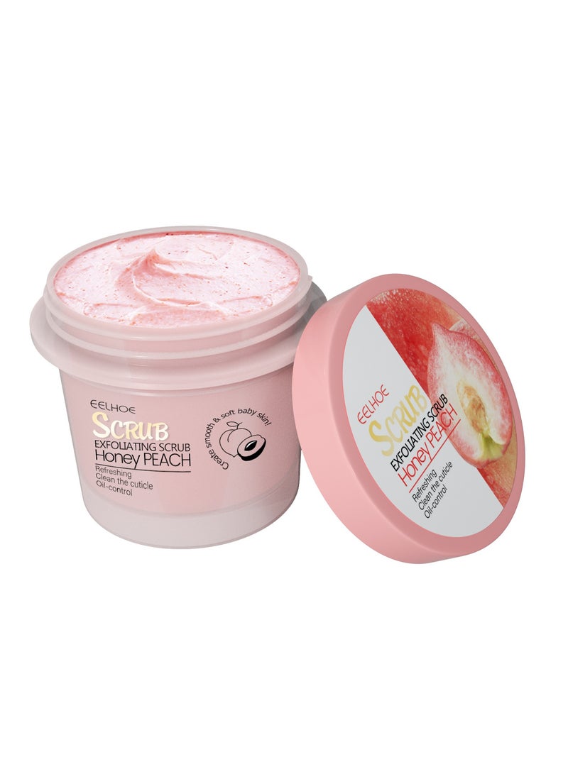 إيلهو مقشر جسم بخلاصة الخوخ – لتقشير وتنعيم البشرة، علاج جلد الوزة وتنظيف عميق - Image 1