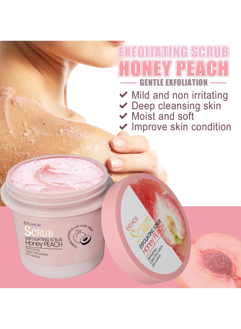 إيلهو مقشر جسم بخلاصة الخوخ – لتقشير وتنعيم البشرة، علاج جلد الوزة وتنظيف عميق - Image 5