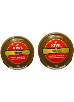 Kiwi Shoe Polish Paste Black and dark tan [Pack Of 2 (one each)], Black and Dark Tan, Free Size
