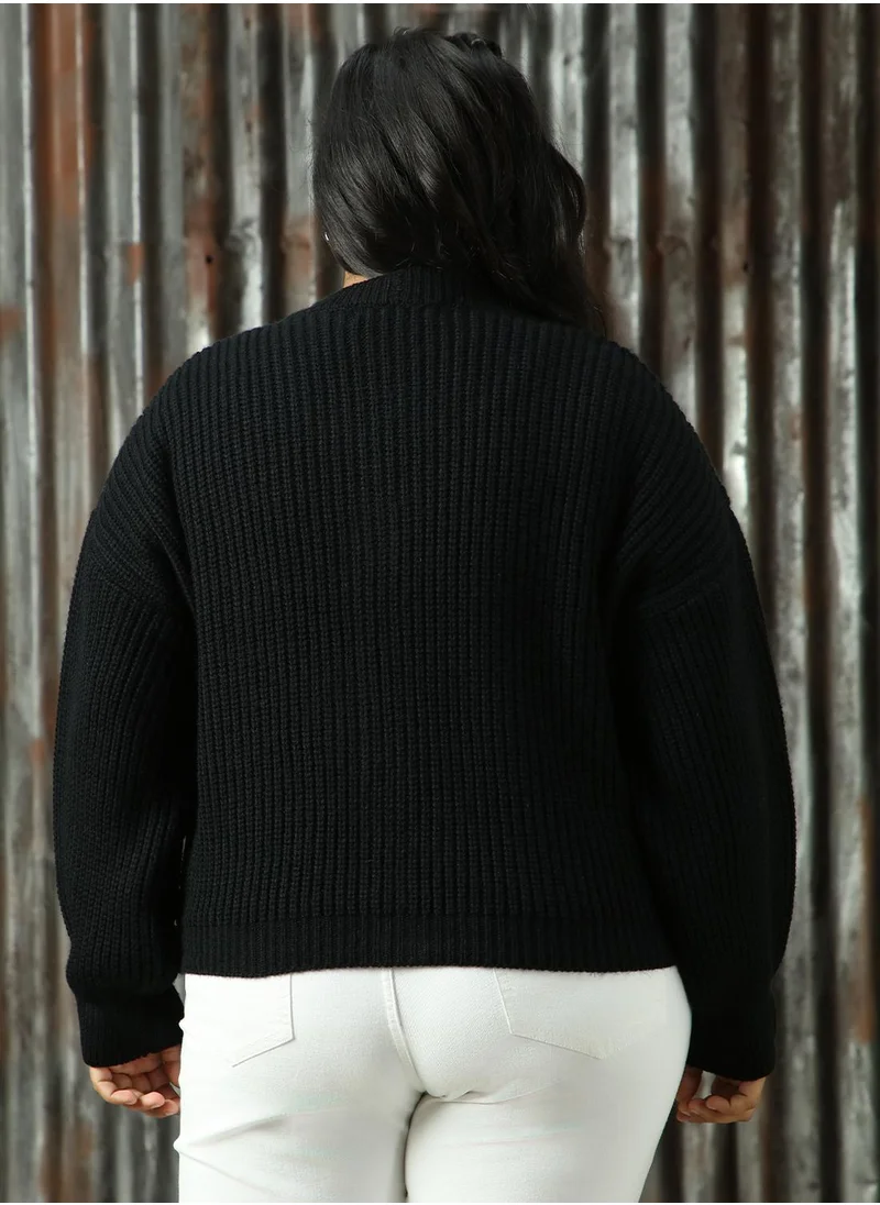 هاي ستار Women Black Sweaters