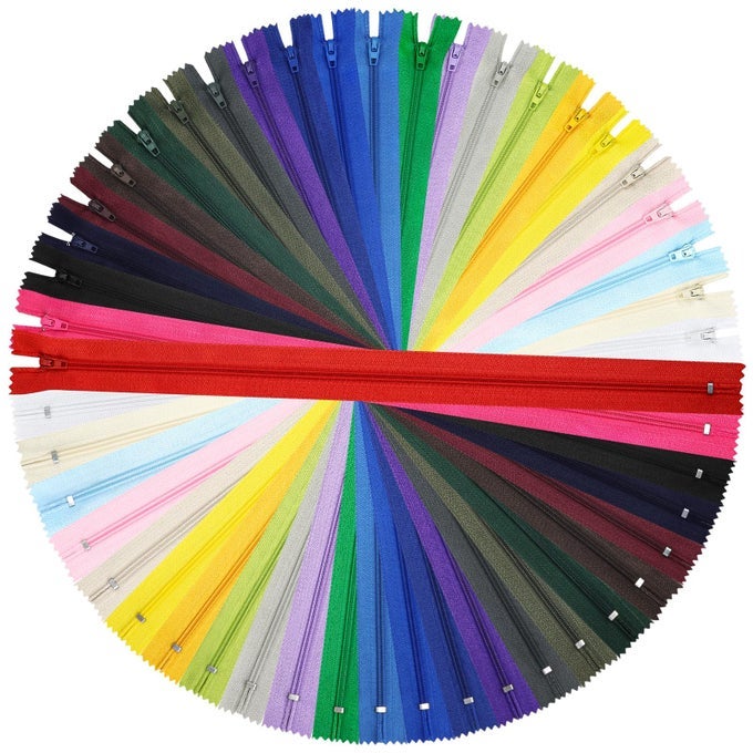 24 X 60 CM 24 INCH MULTICOLOURED NYLON REEL PULLERS FOR SEWING AND CRAFTING 24 COLOURS