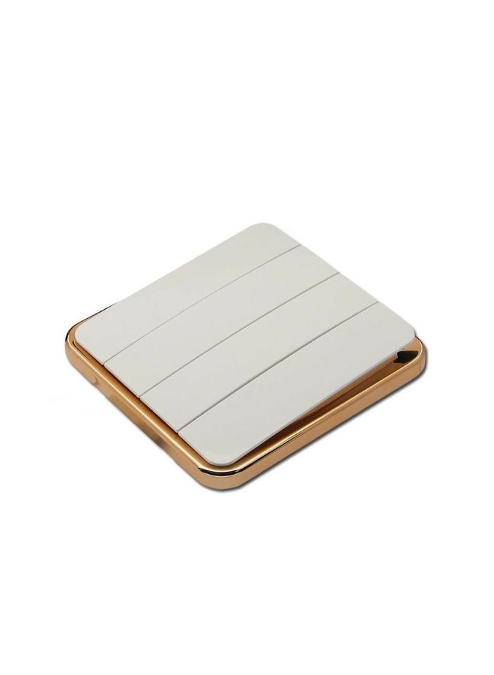 CHT 4 Gang Wall Switch White/Gold - Image 5