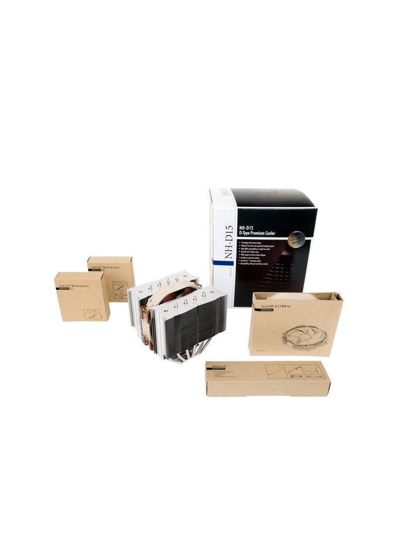 Noctua NH-D15, Premium CPU Cooler with 2X NF-A15 PWM 140mm Fans (Brown) - Image 4