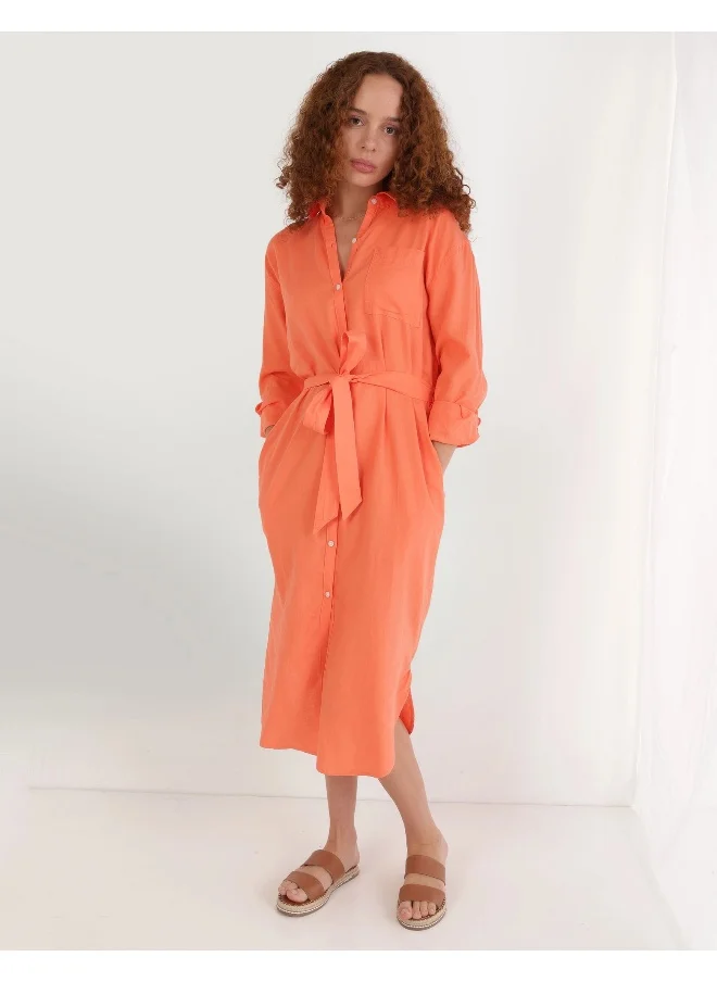 Aerie Tie Detail Button Down Dress