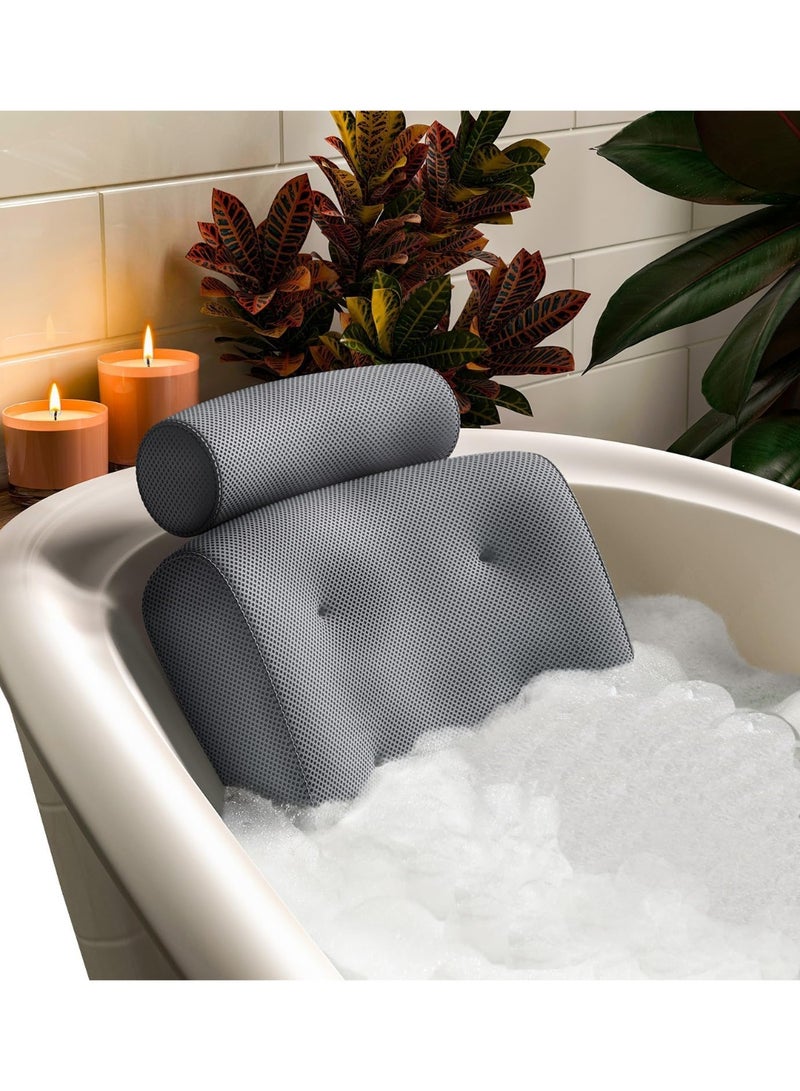 Luxury Bath Pillow - Head, Neck, Back Support Cushion for Bathtub, Spa, Soaking - Image 1
