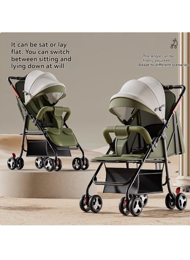 عربة سفر خفيفة الوزن - مظلة طي ، متعددة الانحناء ، سلة التخزين ، المدمجة وصديقة للسفر